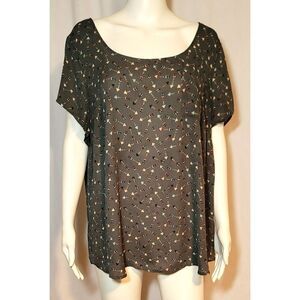 Torrid Arrow Abbey Georgette Button Back Blouse - Size 2